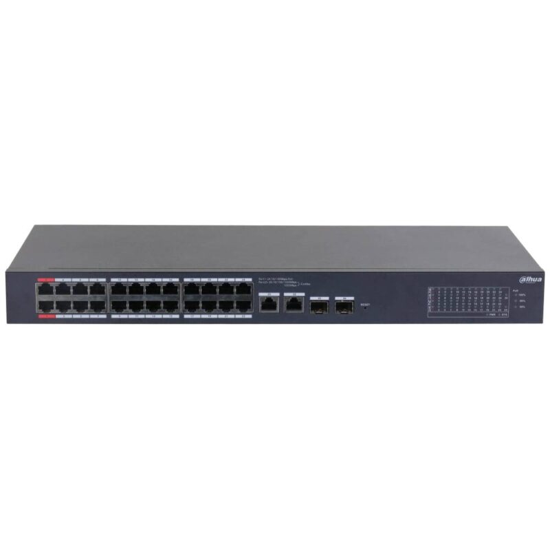 Керований 26-портовый PoE комутатор Dahua DH-CS4226-24ET-375 з 24 портами PoE