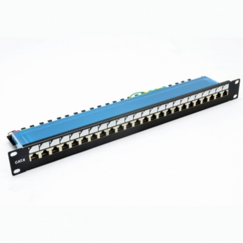 Патч-панель CMS 19" 24xRJ-45 FTP, кат. 6 з огранізатором кабелю