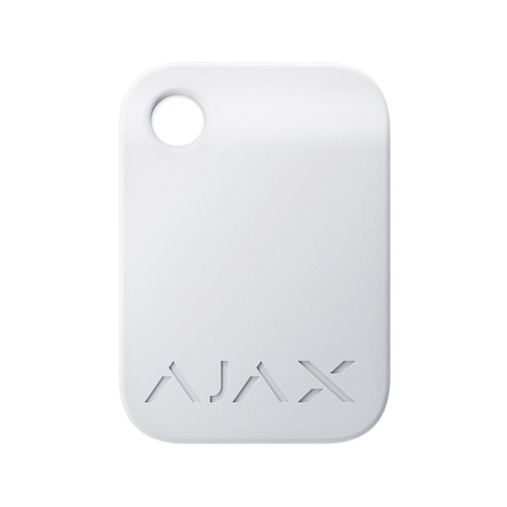 Захищений безконтактний брелок Ajax Tag white (комплект 100 шт.) для клавіатури KeyPad Plus