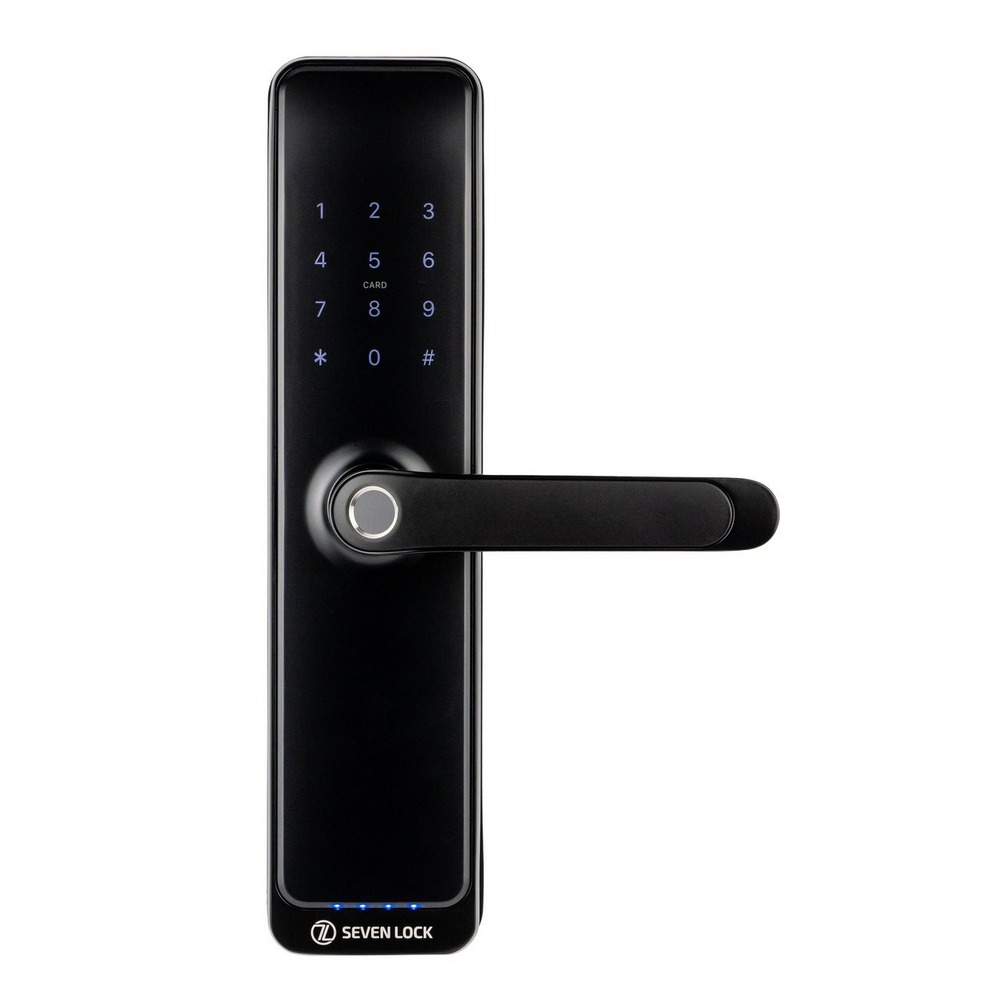 Розумний дверний біометричний замок SEVEN LOCK SL-7767BF black (без врізної частини) — изображение 4