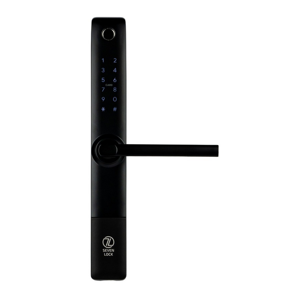 Розумний дверний біометричний замок SEVEN LOCK SL-7762BF black (врізна частина 3585) — изображение 2