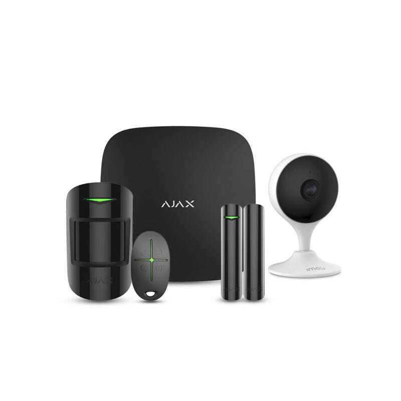 Комплект бездротової сигналізації Ajax StarterKit black + IP-відеокамера 3 Мп IMOU Cue 2 (IPC-C32EP) (2.8мм) з Wi-Fi