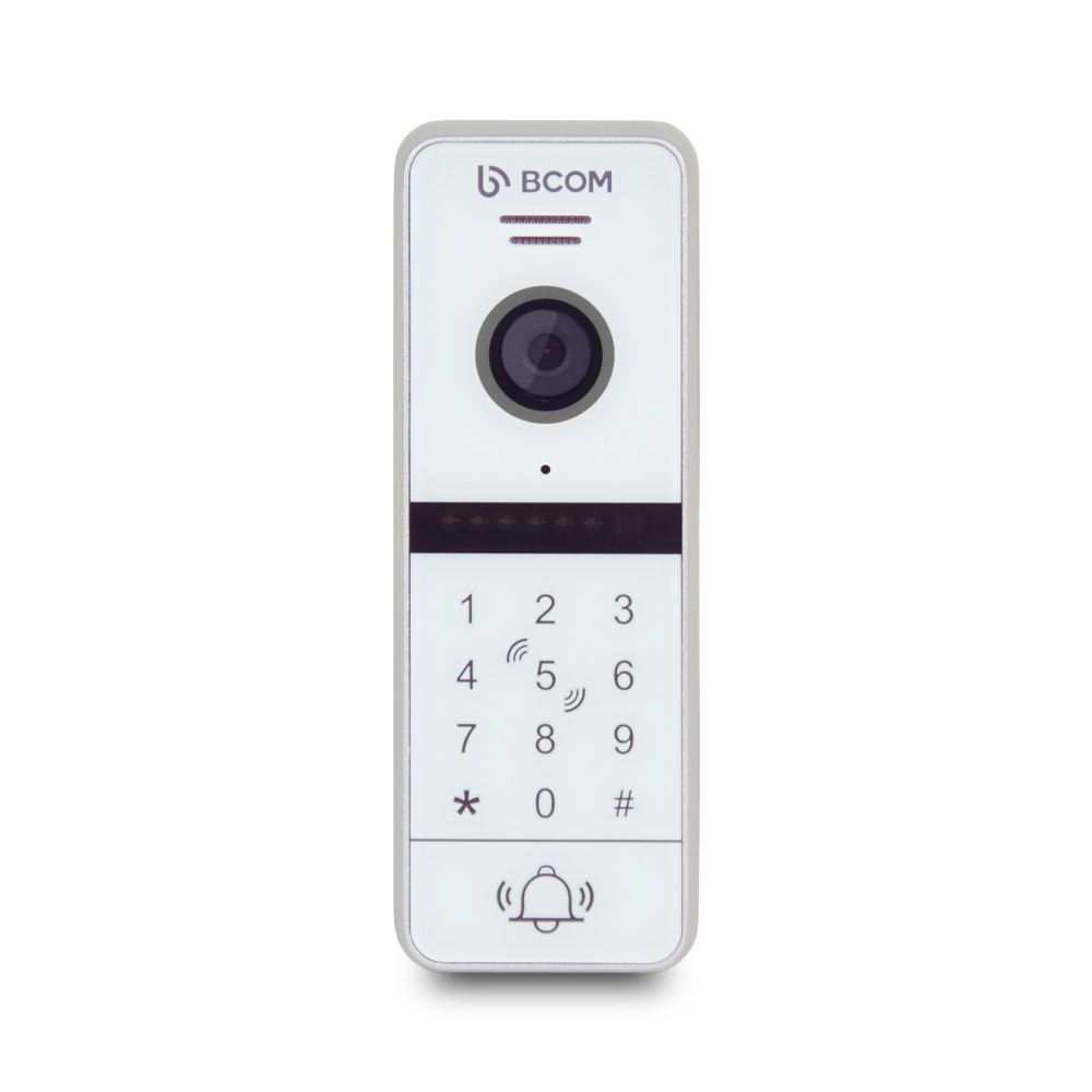 Відеопанель BCOM BT-400FHD-AC White з вбудованою клавіатурою і зчитувачем Mifare
