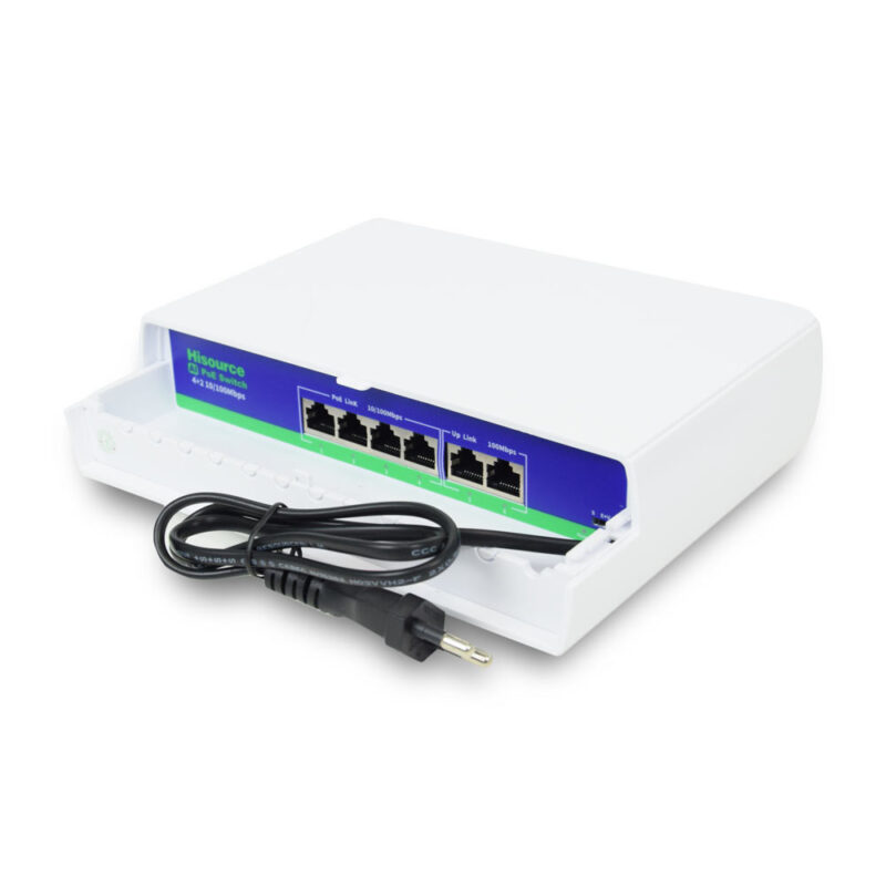 Водонепроникний 6-портовий PoE-комутатор Hisource Hi-F0420FBL-C-FS з 4 портами PoE