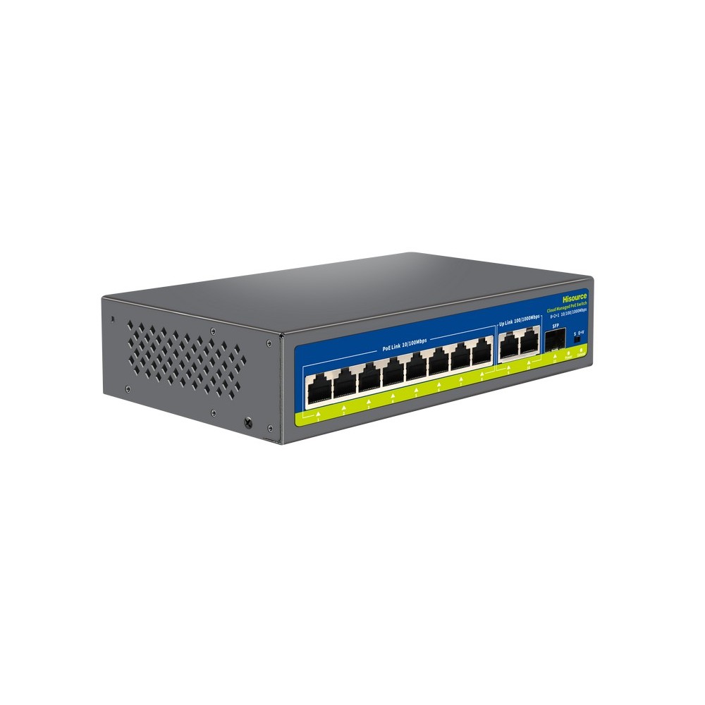 Керований PoE-комутатор Hisource Hi-S21-8FP2G1S з 8 портами PoE — изображение 2