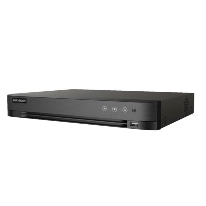 HD-TVI відеореєстратор 4-канальний 5 Мп Hikvision iDS-7204HUHI-M1/XT з підтримкою детекції облич для системи відеоспостереження