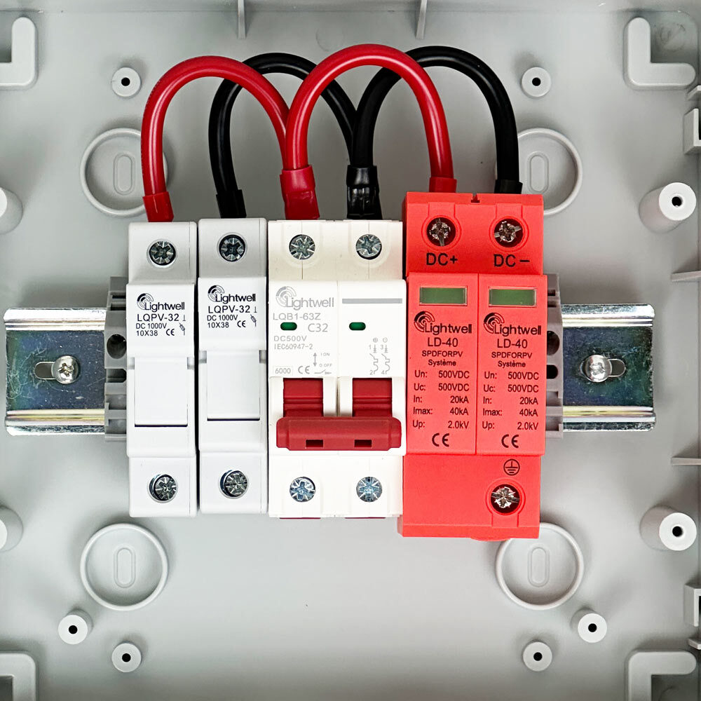 Сонячна PV розподільна коробка LQX1/1DC500VB1-1532-PG, DC 500В 1 вхід 1 вихід, з блискавкозахистом — изображение 3