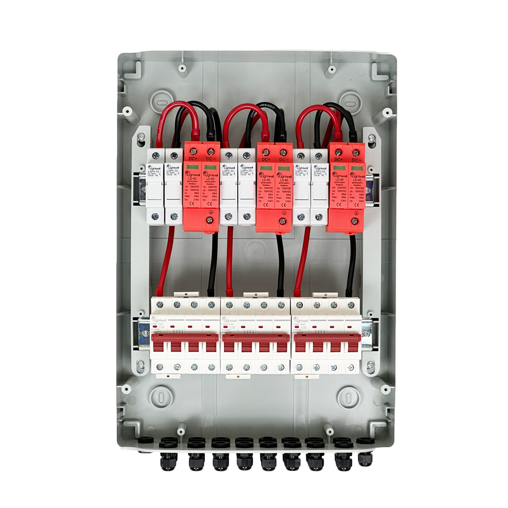 Сонячна PV розподільна коробка LQX3/3DC1000VB1-1532-PG, DC 1000В 3 входи 3 виходи, з блискавкозахистом — изображение 3