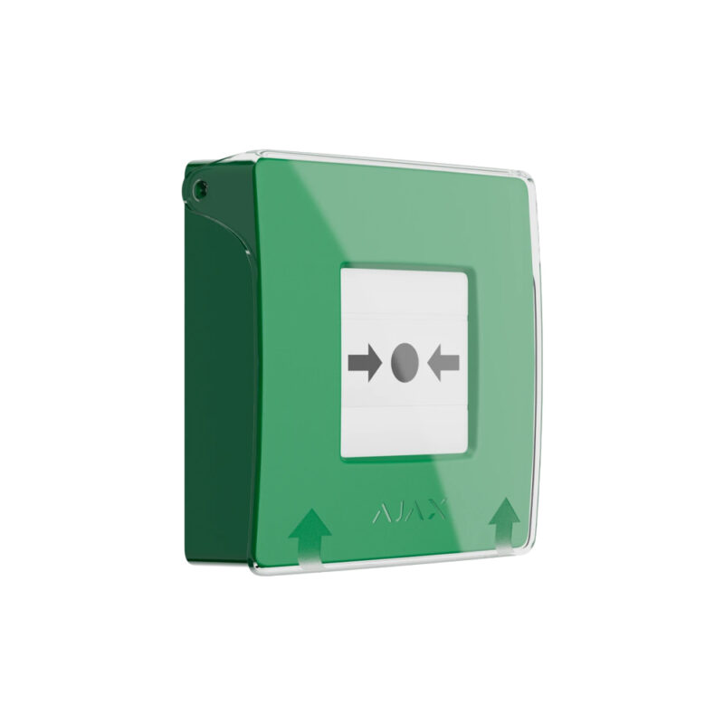Бездротова програмована кнопка Ajax ManualCallPoint (Green) Jeweller з механізмом скидання