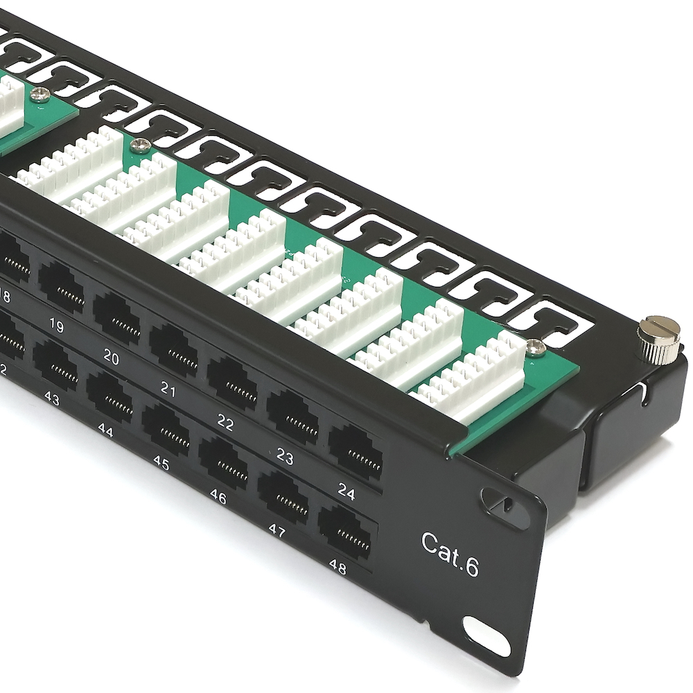 Патч-панель 19" 48xRJ-45 UTP, кат. 6, 1U, dual type, Kingda — изображение 2