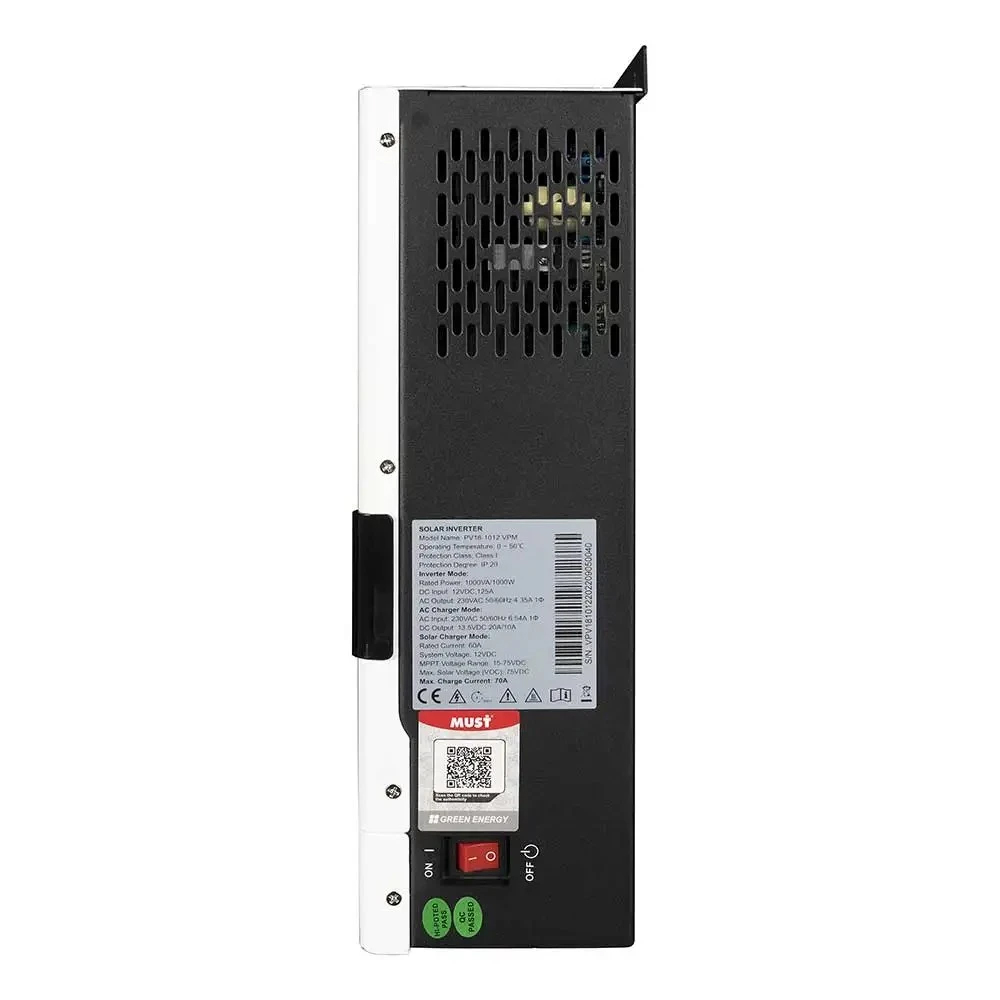 Гібридний інвертор MUST PV18-1512VPM, 1500W, 12V, струм заряду 10/20A, 160-275V, MPPT (60А, 15-145 Vdc) — изображение 3