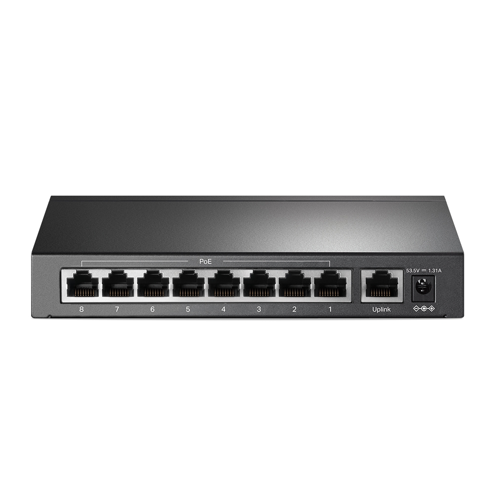 PoE-комутатор TP-Link TL-SF1009P 9-портів, 8 портів PoE+, 65W, некерований, 250 м — изображение 3
