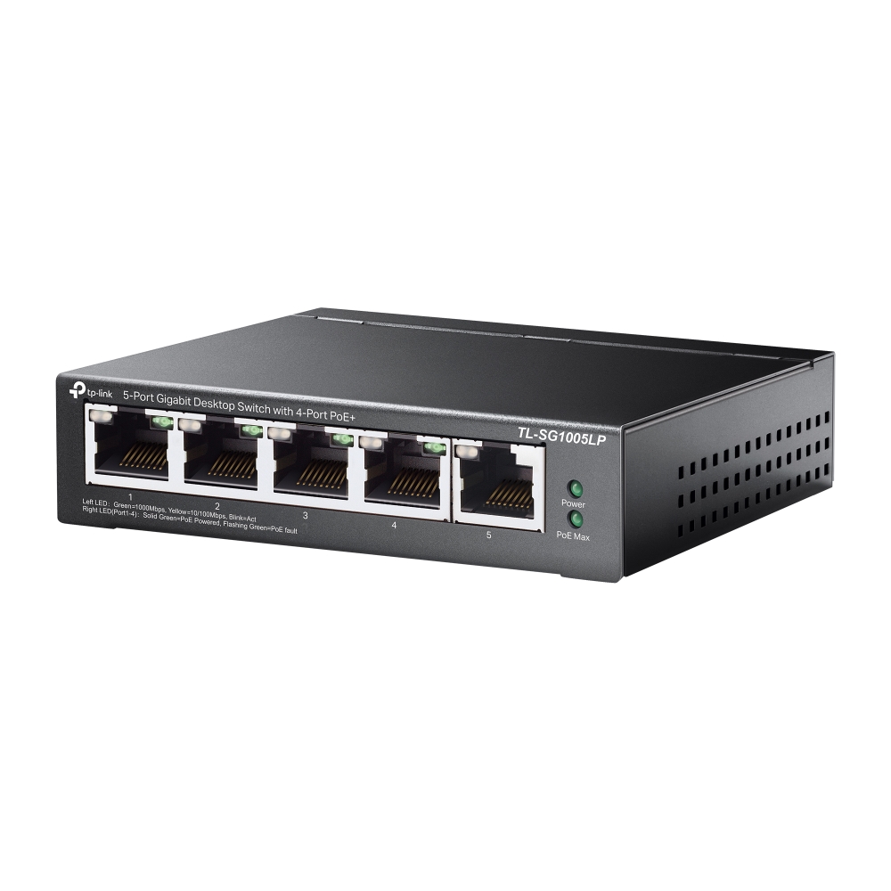 Комутатор TP-LINK TL-SG1005LP 5xGE/4xPoE+ 40W некерований 250м — изображение 3