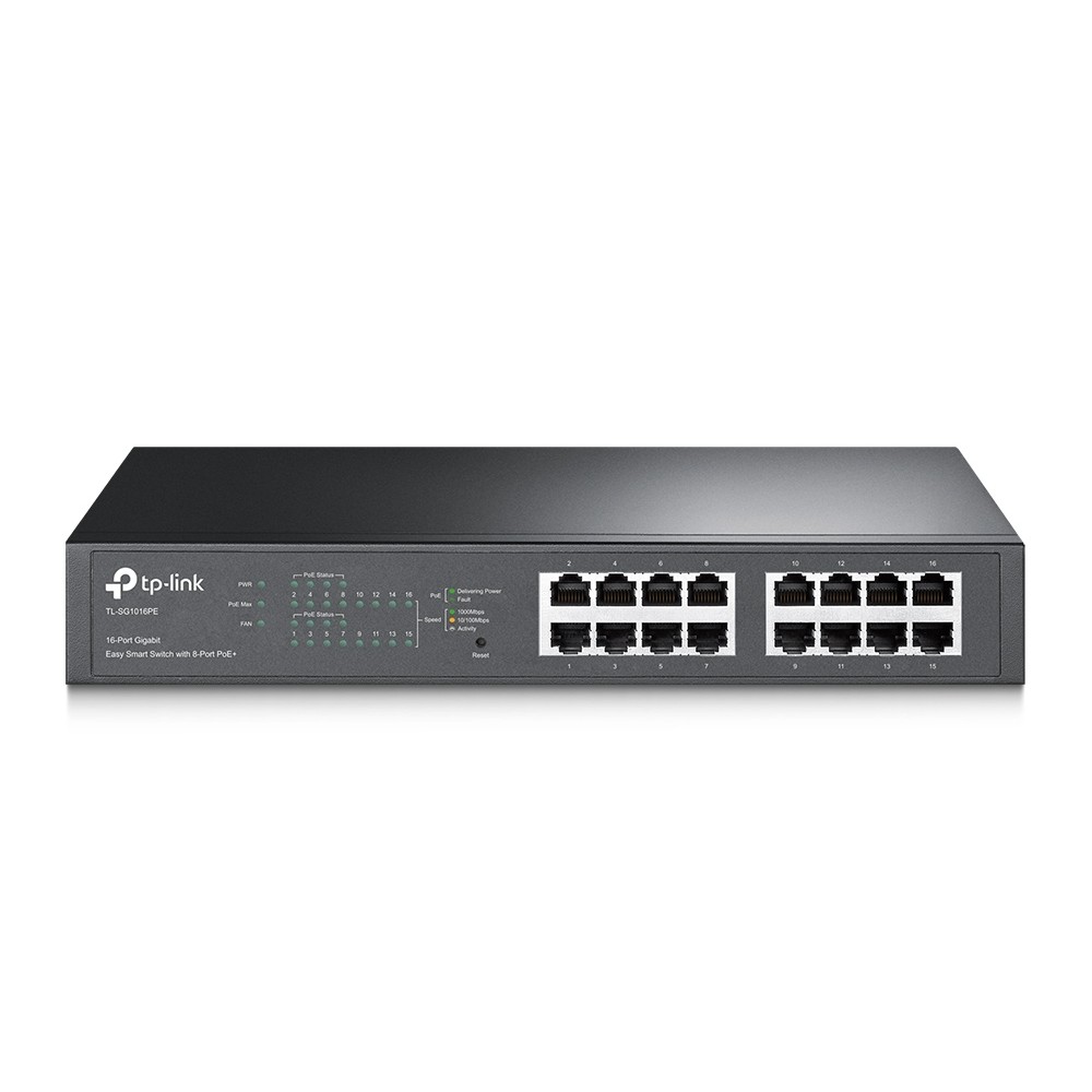 PoE-комутатор TP-Link TL-SG1016PE 16xGE/8xPoE+ EasySmart 13" 1U