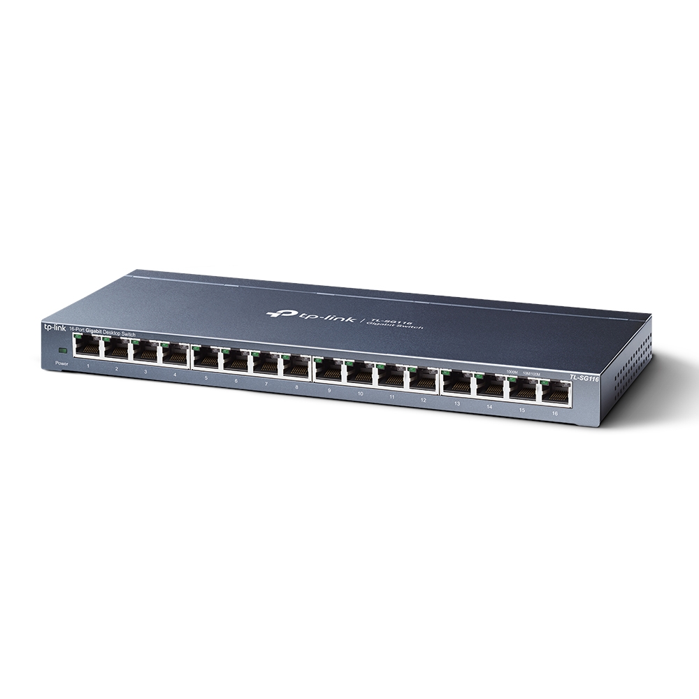 Комутатор TP-Link TL-SG116 16-портовий гігабітний некерований — изображение 2