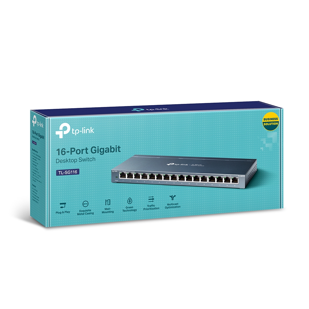 Комутатор TP-Link TL-SG116 16-портовий гігабітний некерований — изображение 4