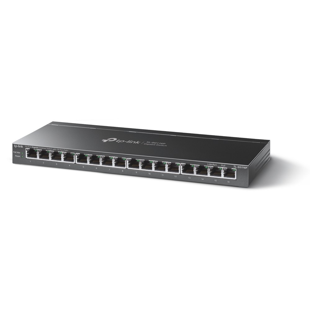Комутатор TP-LINK TL-SG116P 16xGE/PoE+ 120W некерований — изображение 2