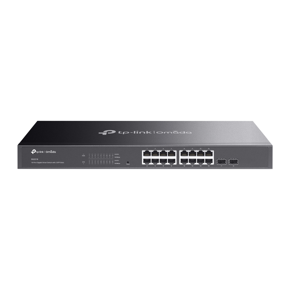 Комутатор TP-LINK TL-SG2218 16x1GE 2xSFP L2 Smart Switch 19" 1U