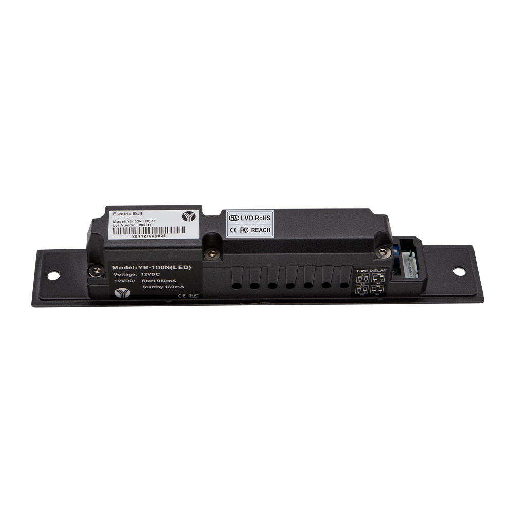 Ригельний замок Yli Electronic YB-100N(LED)-8P врізний з LED індикацією, таймером для системи контролю доступу — изображение 4