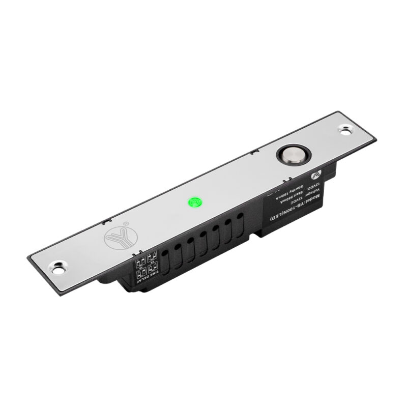Ригельний замок Yli Electronic YB-100N(LED)-2P врізний з LED індикацією для системи контролю доступу