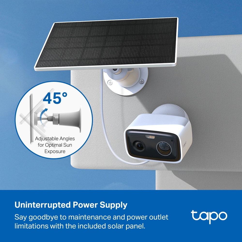 Комплект розумної бездротової камери TP-LINK TAPO C400 KIT 2Мп Full HD та сонячної панелі — изображение 3