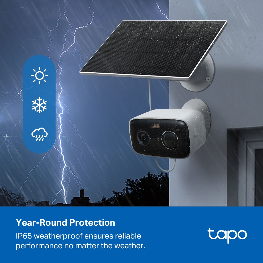 Комплект розумної бездротової камери TP-LINK TAPO C400 KIT 2Мп Full HD та сонячної панелі — изображение 6